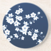 Cherry Blossom Blue White コースター (正面)