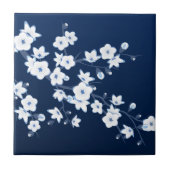 Cherry Blossom Blue White タイル (正面)