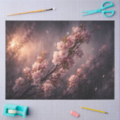 Cherry Blossom Branch Spring Floral Botanical  薄葉紙 (クラフト)