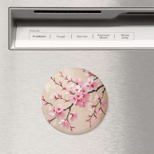 Cherry Blossom Branches Art – Elegant Pink Sakura  マグネット (インサイチュ (食洗機))