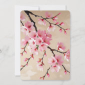 Cherry Blossom Branches Art – Elegant Pink Sakura  招待状 (正面)
