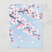 Cherry Blossom Branches Serene Pattern ポストカード (正面)