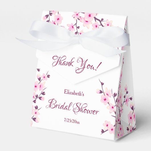 Cherry Blossom Bridal Shower フェイバーボックス (正面サイド)