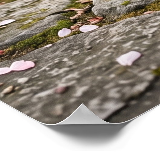 Cherry Blossom Cat Serenity ポスター (角)