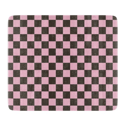 Cherry blossom checkered board pattern カッティングボード (正面)