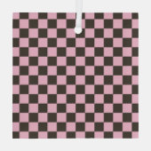 Cherry blossom checkered board pattern ガラスオーナメント (裏面)