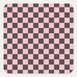 Cherry blossom checkered board pattern スクエアシール