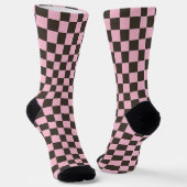 Cherry blossom checkered board pattern ソックス (傾斜あり)