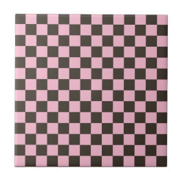 Cherry blossom checkered board pattern タイル