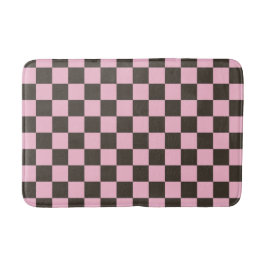 Cherry blossom checkered board pattern バスマット
