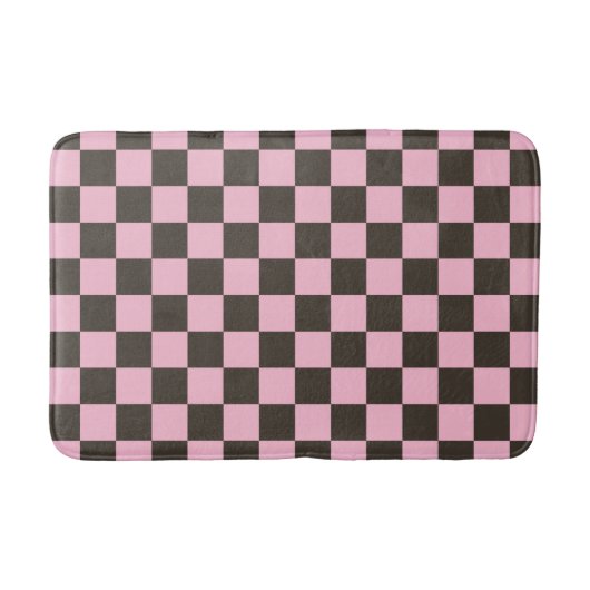 Cherry blossom checkered board pattern バスマット (正面)