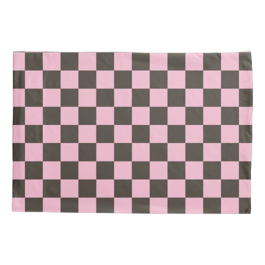 Cherry blossom checkered board pattern 枕カバー (裏面-左)