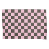 Cherry blossom checkered board pattern 枕カバー (正面左)