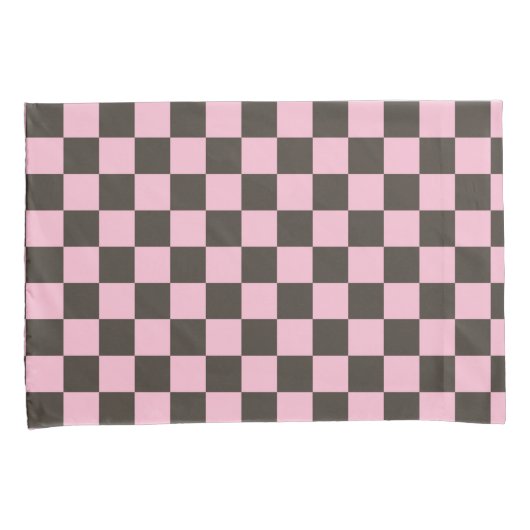Cherry blossom checkered board pattern 枕カバー (正面右)