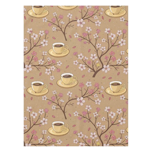 Cherry Blossom Coffee Cozy Pattern (1) テーブルクロス (正面)