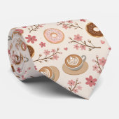 Cherry Blossom Coffee Cozy Pattern (3) ネクタイ (ロール)