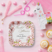 Cherry Blossom Delight Bridal Shower Invitation ペーパープレート (パーティー)