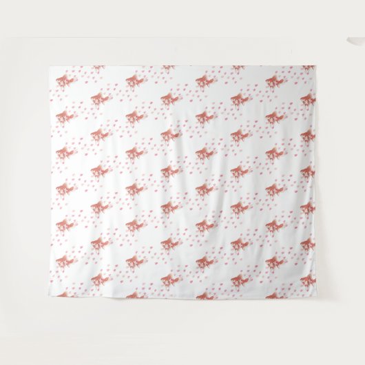 Cherry Blossom Dream: Koi Fish Art Print  タペストリー (正面(横))