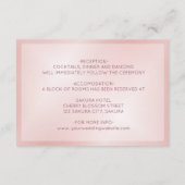 Cherry Blossom Dusty Pink  エンクロージャーカード (裏面)