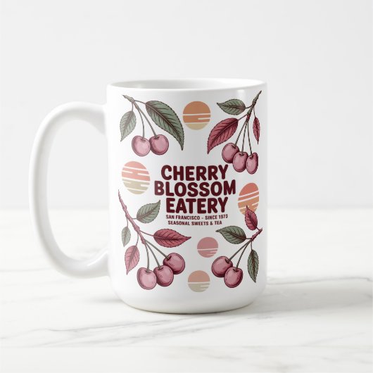 Cherry Blossom Eatery コーヒーマグカップ (左)