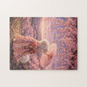 Cherry Blossom Evening – A Quiet Moment in Japan ジグソーパズル (横)