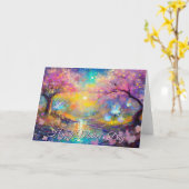 Cherry Blossom Fantasy Sunrise Stream カード (黄色い花)