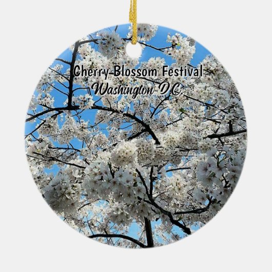 Cherry Blossom Festival Washington D.C. Souvenir セラミックオーナメント (裏面)