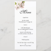 Cherry Blossom floral  Menu メニュー (正面)
