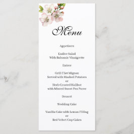 Cherry Blossom floral  Menu メニュー