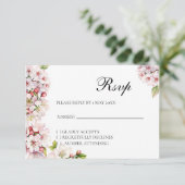 Cherry blossom Floral RSVP card (スタンド正面)