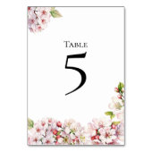 Cherry Blossom floral Table Number Card テーブルナンバー (裏面)