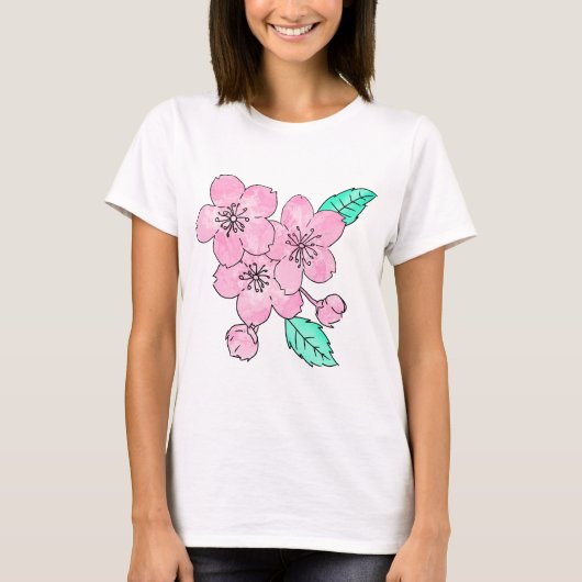 Cherry Blossom Flower Tシャツ (正面)