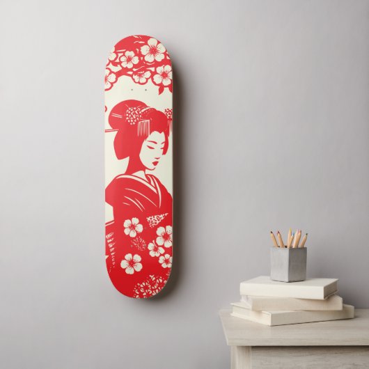 Cherry Blossom Geisha II Skateboard スケートボード (ウォールアート)