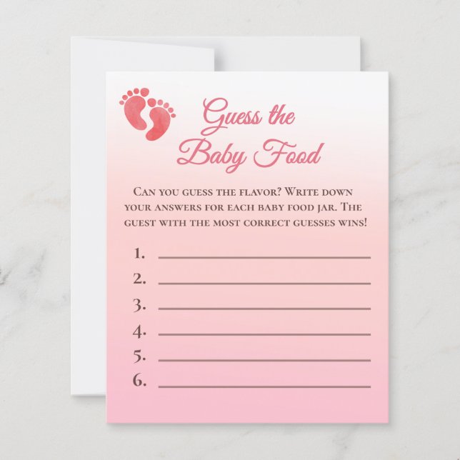 Cherry Blossom Guess the Baby Food Shower Game (正面)