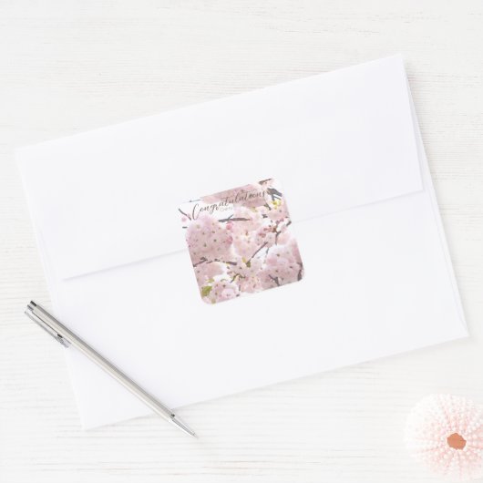 Cherry Blossom "Hayashi-ichigo" スクエアシール (封筒)