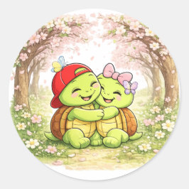 Cherry Blossom Hug ラウンドシール