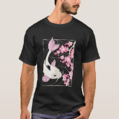 Cherry Blossom I Japanese Fish I Koi Carp Tシャツ (正面)