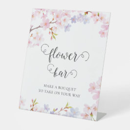 Cherry Blossom in Bloom Bridal Shower Flower Bar 台座サイン