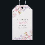 Cherry Blossom in Bloom Garden Bridal Shower ギフトタグ<br><div class="desc">Elegant Watercolor Cherry Blossom in Bloom Garden Bridal Shower</div>