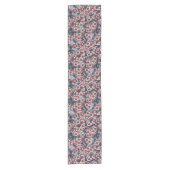 Cherry blossom in pink and blue ショートテーブルランナー (正面)