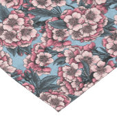 Cherry blossom in pink and blue ショートテーブルランナー (コーナー)