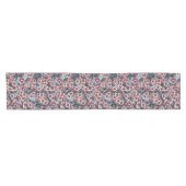 Cherry blossom in pink and blue ショートテーブルランナー (横)