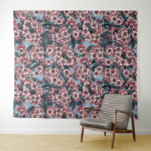 Cherry blossom in pink and blue タペストリー (インサイチュ(横))