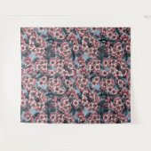 Cherry blossom in pink and blue タペストリー (正面(横))