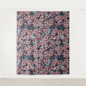 Cherry blossom in pink and blue タペストリー (正面)