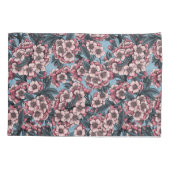 Cherry blossom in pink and blue 枕カバー (裏面-左)