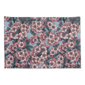 Cherry blossom in pink and blue 枕カバー (裏面-右)