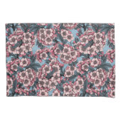 Cherry blossom in pink and blue 枕カバー (正面左)