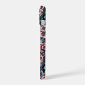 Cherry blossom in pink and blue iPhone 15ケース (左側面)