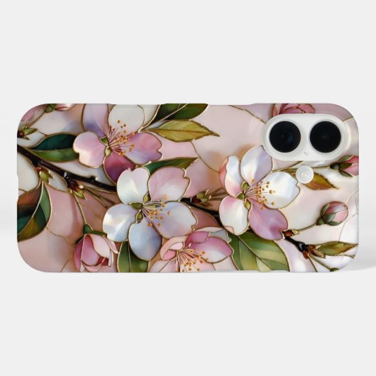 Cherry Blossom iPhone Case Floral Stained Glass Case-Mate iPhoneケース (裏面 (横))